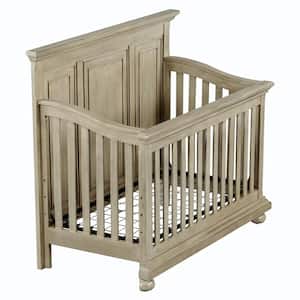 Stone Gray Traditional Style 4-in-1 Full Size Convertible Crib, Converts to Toddler Bed, Daybed and Full-Size Bed