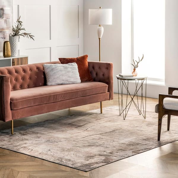 Charmaine Fading Marble 8 ft. 4 in. x 12 ft. Beige Area Rug