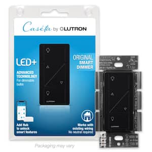 Caseta Smart Dimmer Switch for Wall & Ceiling Lights, 150W LED, Black (PD-6WCL-BL)