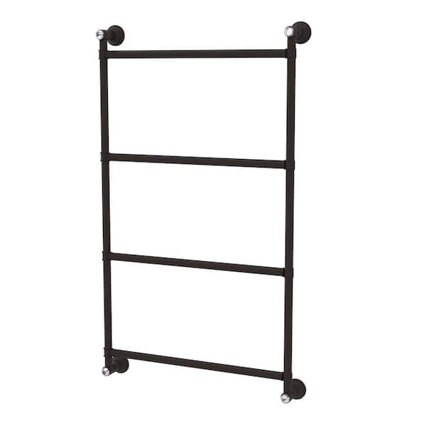 Allied Brass Carolina Crystal Collection 4-Tier 24 in. Ladder Towel Rack Bar in Oil Rubbed Bronze
