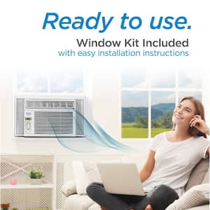 12,000 BTU 115V Window Air Conditioner Cools 550 Sq. Ft. with Remote Control in White
