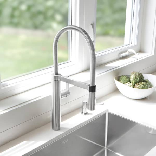 Classic Steel Blanco Pull Down Kitchen Faucets 441407 C3 600 