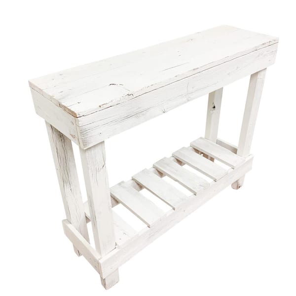 Standard Rectangle Wood Console Table, Distressed Wood Sofa Table
