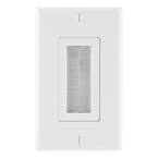 White 1-Gang Brush Plate;Cable Pass-Through Wall Plate (1-Pack)