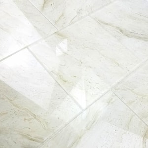 Tuscan Designs Square 8 in. x 8 in. Glossy Crema Marfil Glass Backsplash Wall Tile (1.332 sq.ft/Case)