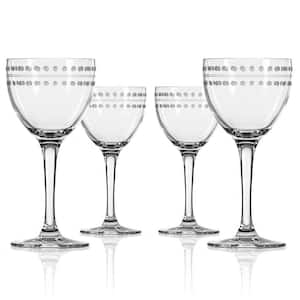 Mid-Century Modern 5.5 fl. oz. Nick and Nora Cocktail Glasses (Set of 4)