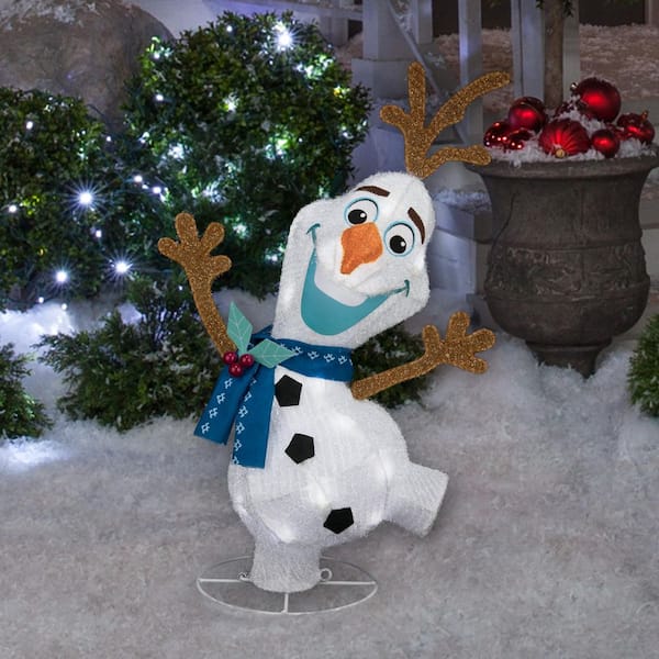 Gemmy 20 in. H x 9.26 in. W Holiday Shimmering Magic Tinsel Olaf