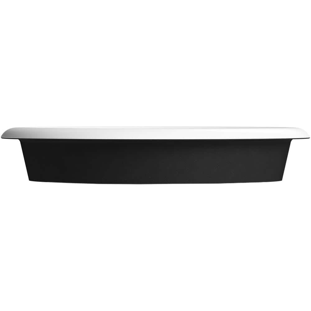 White Round Cast Iron Undermount Bathroom Sink