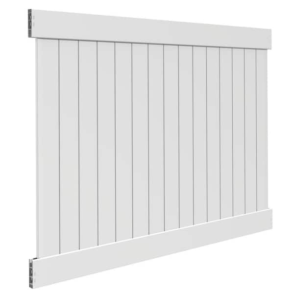 Vinyl Privacy Fence - 6 ft - 2 in x 7 in Smooth Rail Cambridge Style -  Plastic Lumber Yard