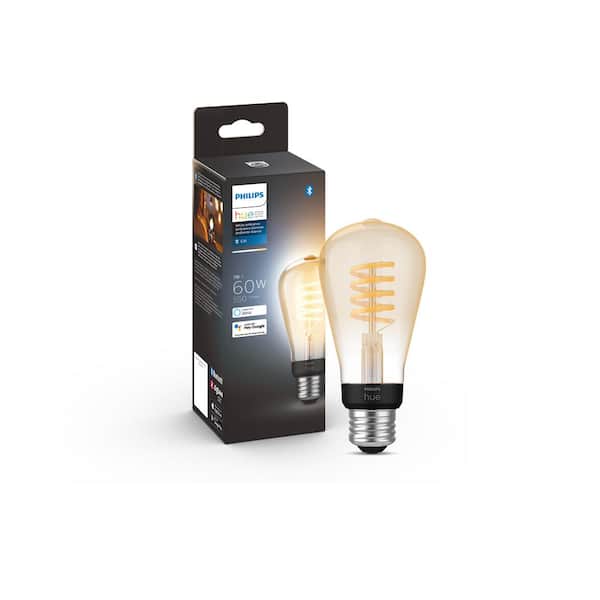 Fluisteren Jonge dame Brandewijn Philips Hue White Ambiance ST19 40W Equivalent Dimmable Connected LED  Vintage Edison Smart Light Bulb 563585 - The Home Depot