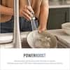 Align Brushed Gold 15.63 in. H Pull Down Sprayer Kitchen Faucet with 360° Spout Swivel and Power Boost