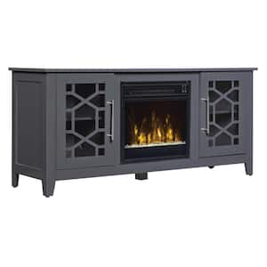 Clarion 54 in. Media Console Electric Fireplace in Cool Gray
