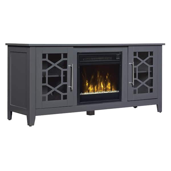Classic Flame Clarion 54 in. Media Console Electric Fireplace in Cool Gray