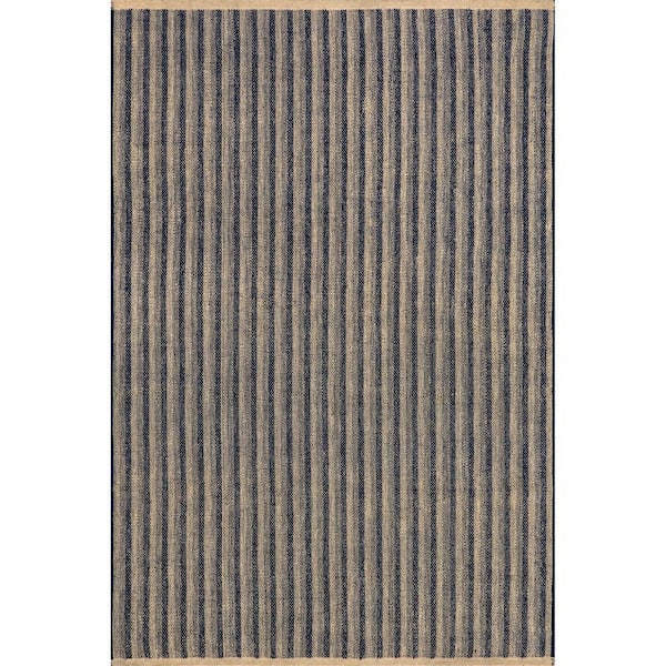 RUGS USA Lake Striped Jute Blue 5 ft. x 8 ft. Indoor/Outdoor Patio Rug