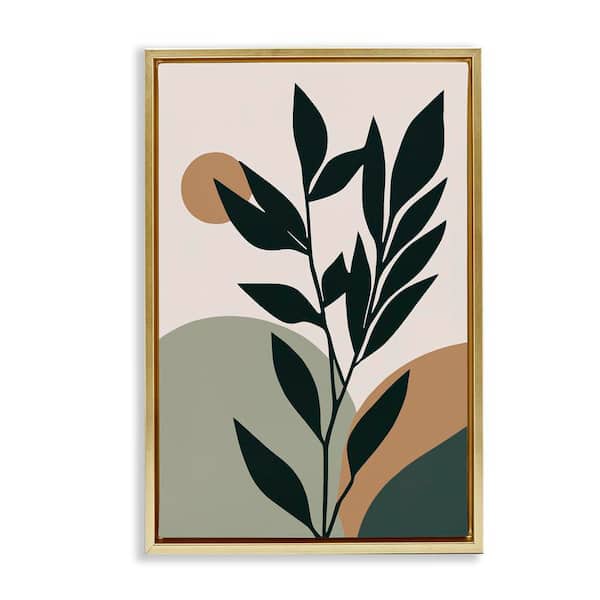 Stupell Industries Earthy Tropical Botanicals by LSR Design Studio Gold Floater Frame Nature Graphic Art Print 25 in. x 17 in.