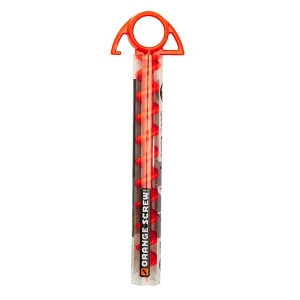 Orange Screw Ground Anchor-Small-Bright Orange