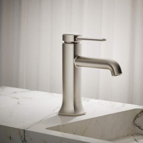 Occasion Single-Handle Single Hole Bathroom Faucet in Vibrant Brushed Nickel