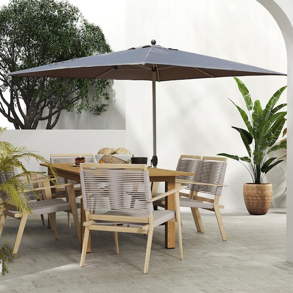 11 foot rectangular patio umbrella Metal 15x9ft blending functionality with style seamlessly 9'x11.5' Rectangle Patio Umbrella with