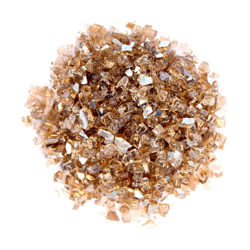 Copper Reflective Fire Glass for Fire Pits, 20 lbs