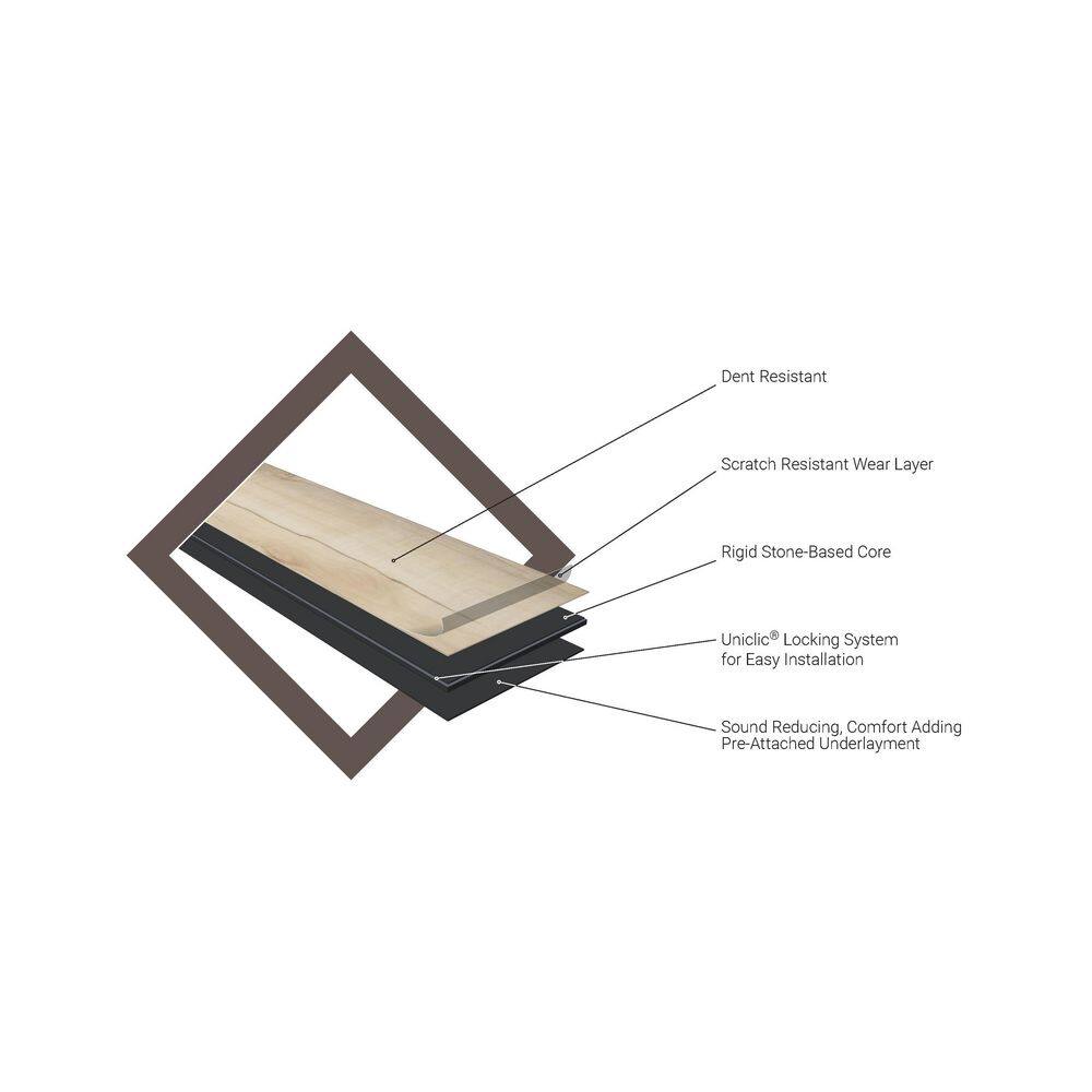 Buy 5.98 in. W x 36.02 in. L Winding Brook Rigid Core Click Lock Luxury