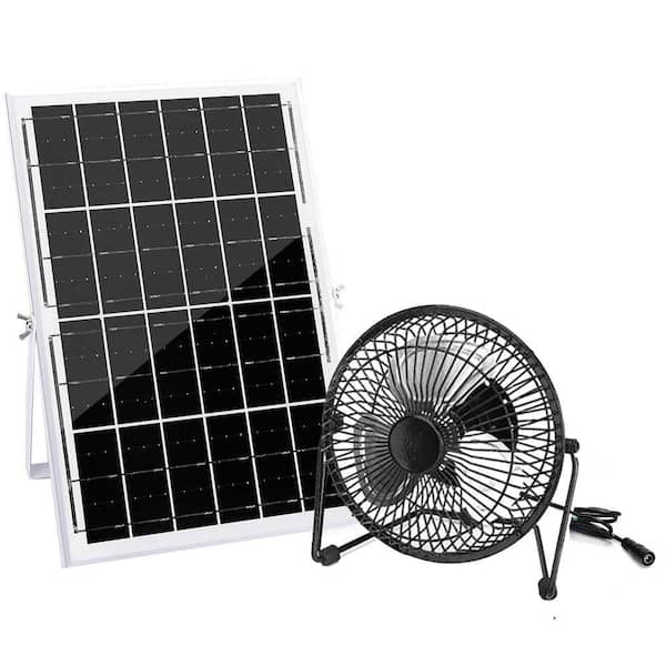 15 W 6 in. Solar Fan Kit for Outdoor Use with 19.5 ft. Cord for Chicken Coop or Greenhouse Air Circulation