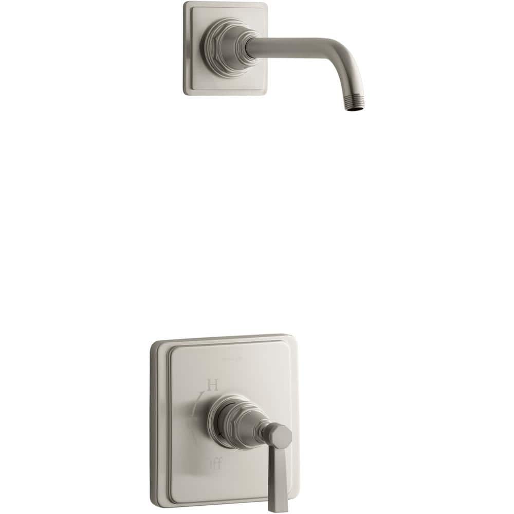 KOHLER Pinstripe Lever 1-Handle Wall-Mount Shower Trim Kit in  