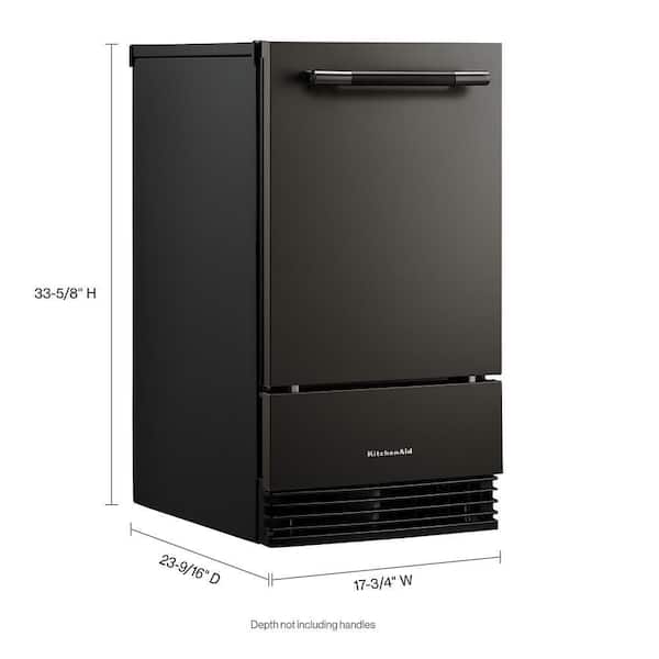 KitchenAid 18 in. 35 lb. Built-In Ice Maker in Black Ore with