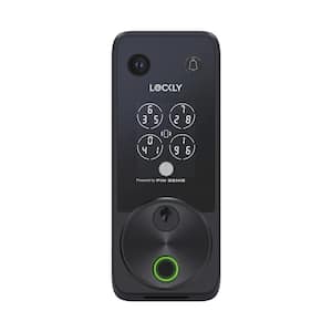 Vision Zeno Series Matte Black Deadbolt WiFi Smart Lock, HD Video Doorbell, Biometric Fingerprint, Siri/Alexa/Google
