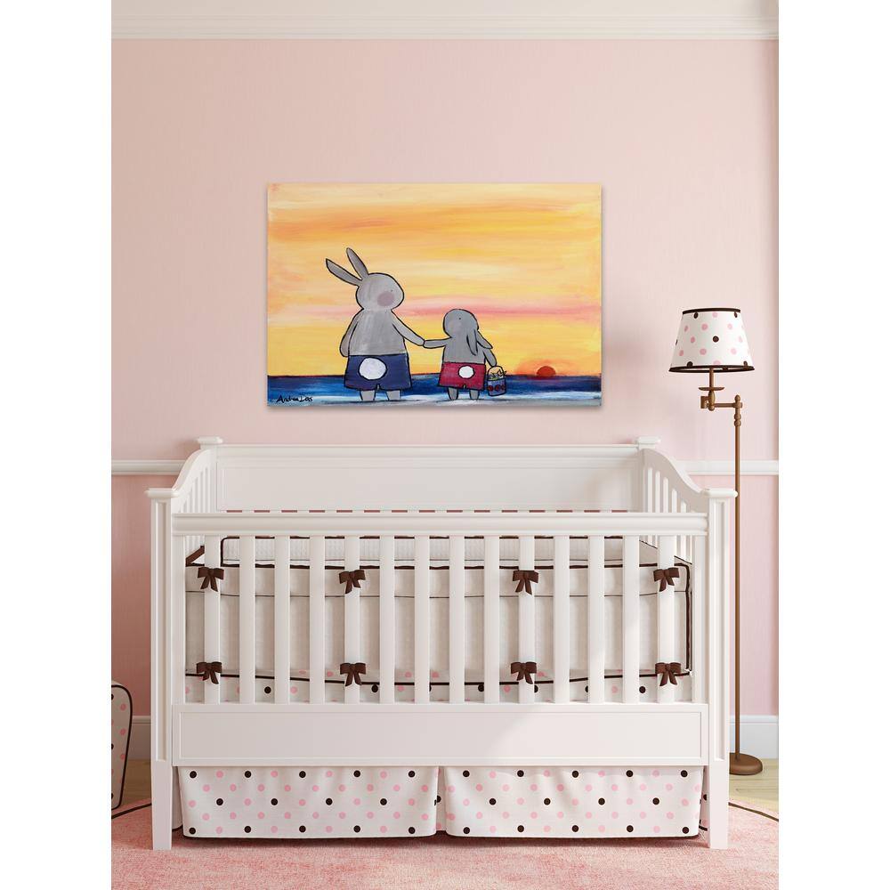 20 in. H x 30 in. W ""Andrea Beach Bunnies"" by Marmont Hill Printed Canvas Wall Art, Multi-Colored -  MH-ADRDOS-03-C-30
