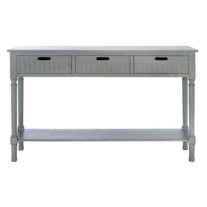 Landers 47.25 in. 3-Drawer Rustic Gray Console Table