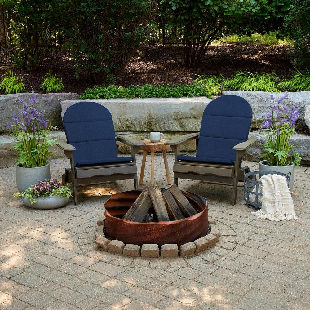 Sapphire Blue Foam Adirondack Chair Cushions, Set of 2