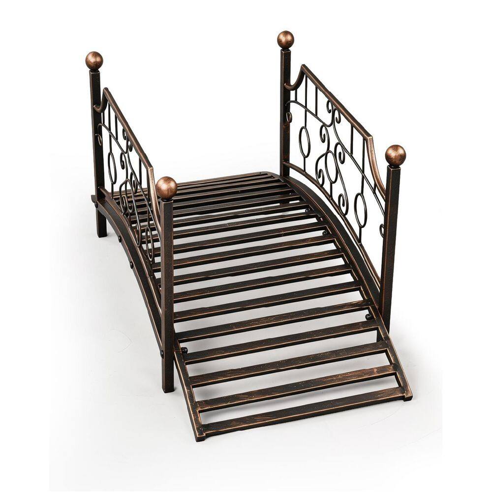 3.3 ft Bronze Decorative Iron Garden Bridge Flat-top Railing price history on PriceWatchPro