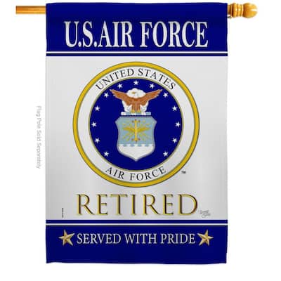 2.3 ft. x 3.3 ft. US Air Force Retired House Flag 2-Sided Armed Forces Decorative Vertical Flags