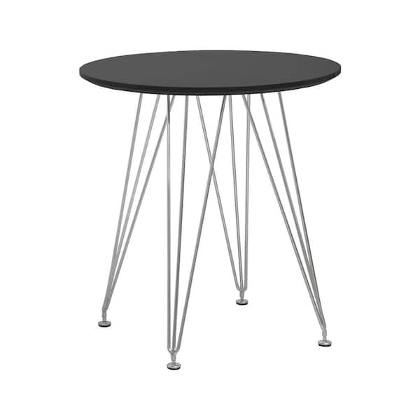 Mod Made Paris Tower Black Round Accent Dining Table