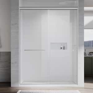 NTQ 54-60 in. W x 72 in. H Semi-Frameless Sliding Bypass Glass