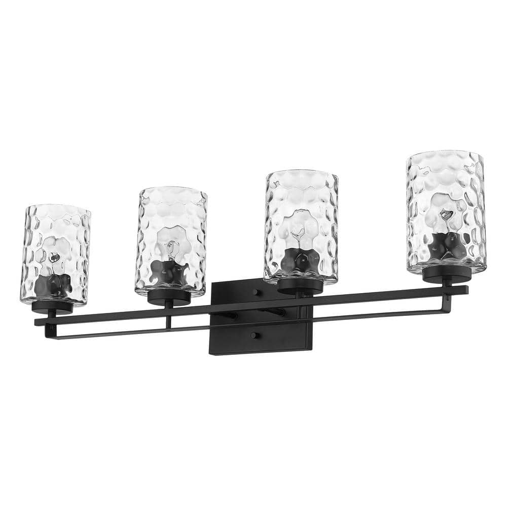 Livvy 33 in. 4-Light Matte Black Vanity Light price history on PriceWatchPro