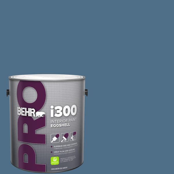 BEHR PRO 1 gal. 570D6 Neptune Blue Eggshell Interior Paint PR33301