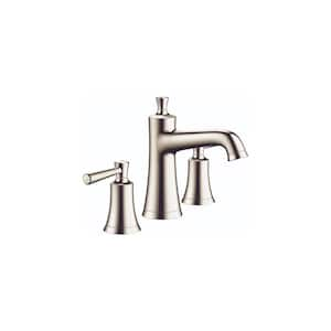 Joleena 8 in. Widespread Double Handle Bathroom Faucet in Polished Nickel