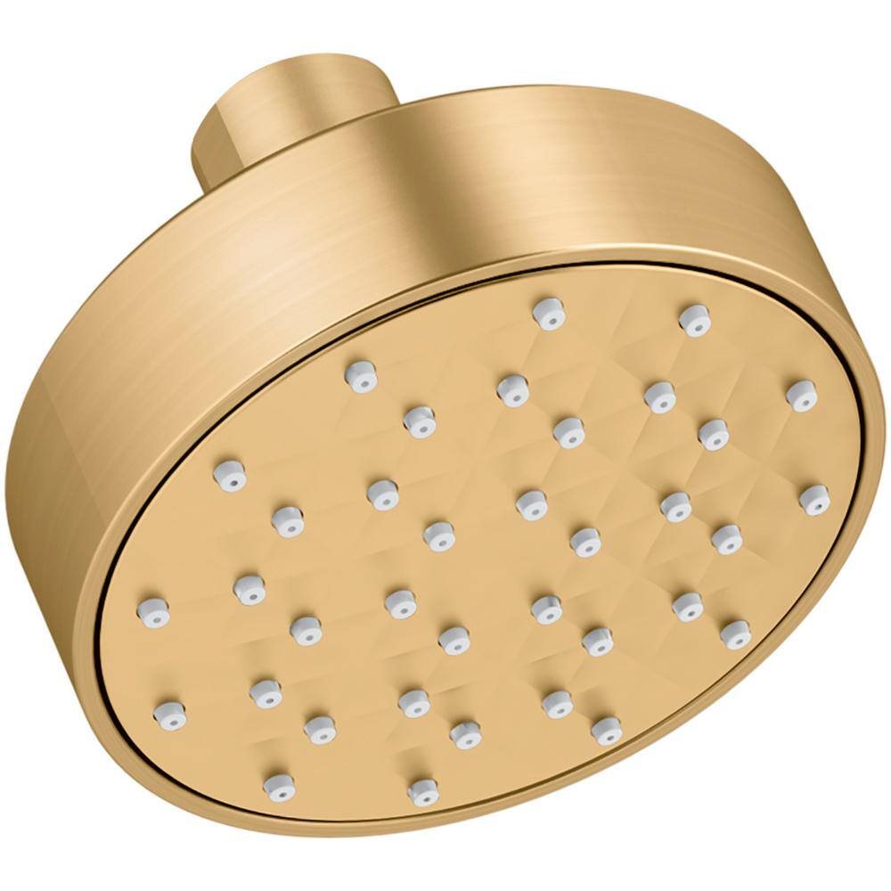 Vibrant Brushed Moderne Brass Wall Mounted Showerhead