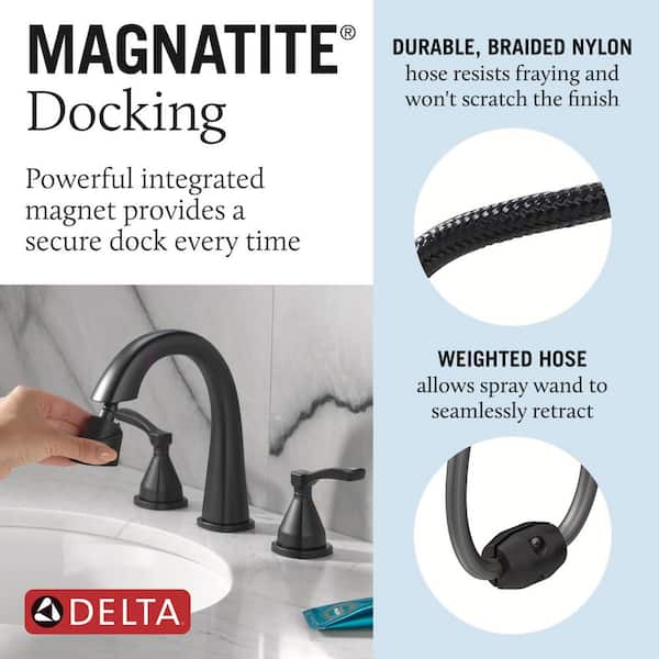 Delta Stryke 8 in. Widespread Double-Handle Bathroom Faucet with