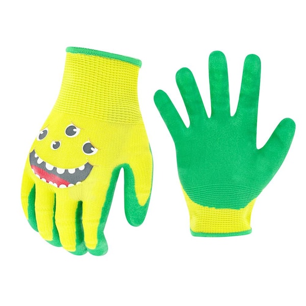 Kids/Youth Small/Medium Nitrile Coated Outdoor and Work Gardening Gloves