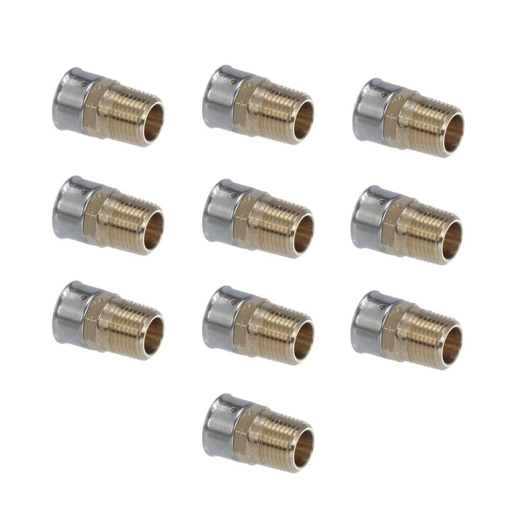 Viega PureFlow 3/4 in. Press x 1/2 in. MPT Zero Lead Bronze