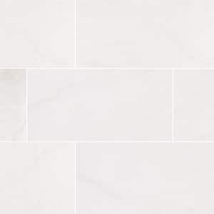 Bianco Dolomite Bevelled 12 in. x 24 in. Polished Marble Floor and Wall Tile (10 sq. ft./Case)