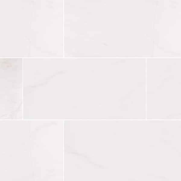 MSI Bianco Dolomite 12 in. x 24 in. Polished Marble Floor and Wall Tile (10 sq. ft./Case)