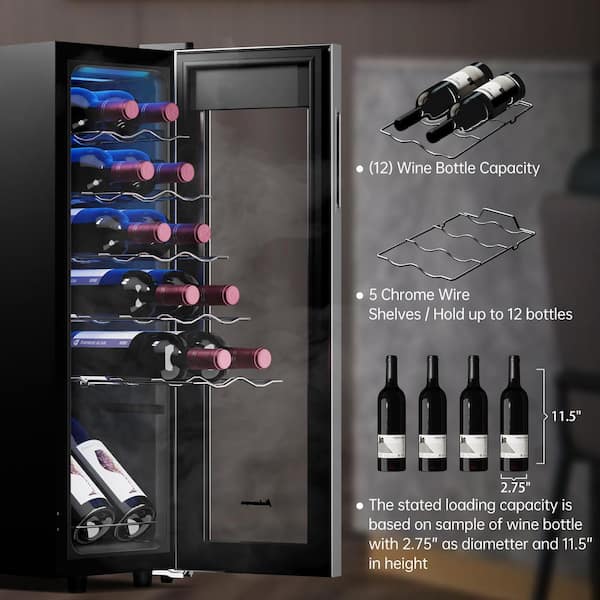 Kalamera Single Zone 12-Bottle Free Standing Compressor Wine