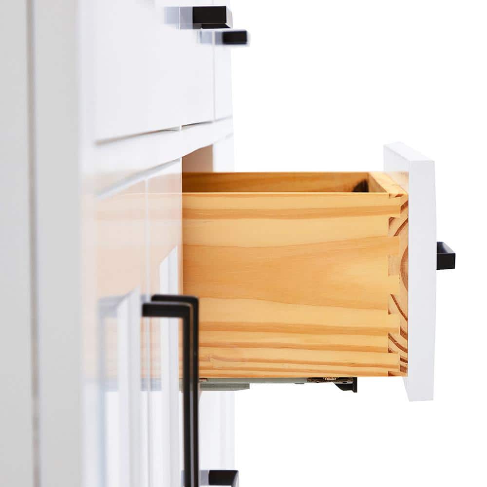 Hepburn 72" White Wood Double Freestanding Vanity Cabinet