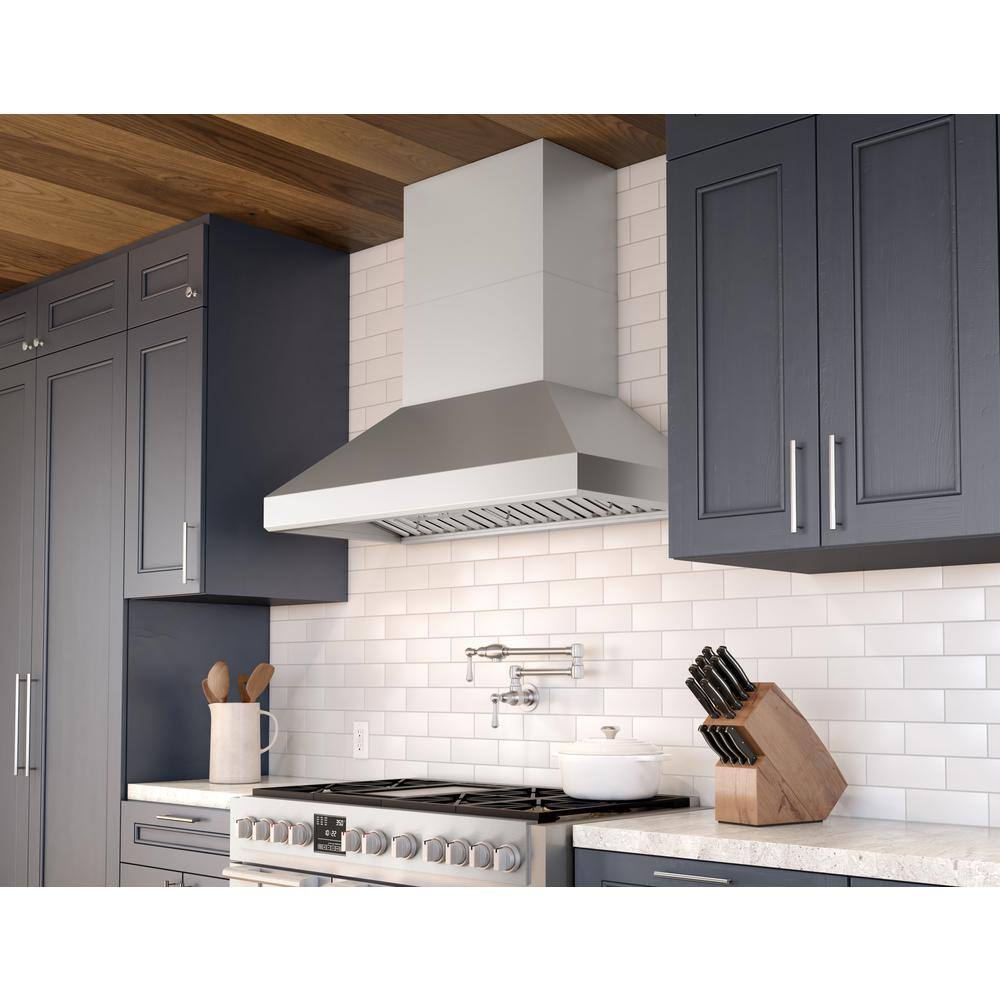 48" Stainless Steel Wall Mounted Range Hood with Nightlight