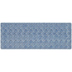 StyleWell Micro Elegance Indigo Clover 18 in. x 48 in. Kitchen Mat 734732 -  The Home Depot