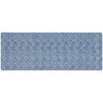 StyleWell Micro Elegance Indigo Clover 18 in. x 48 in. Kitchen Mat