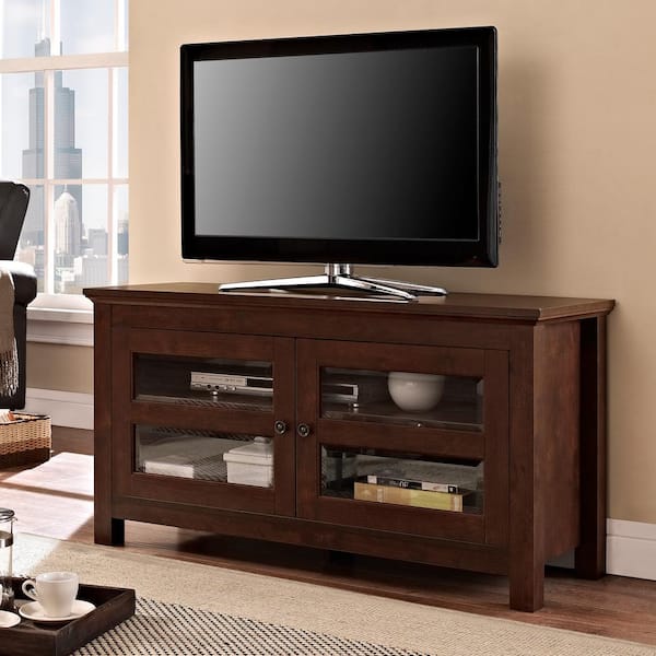 Walker Edison Furniture Company Coronado 44 in. Brown Wood TV Stand 48 ...